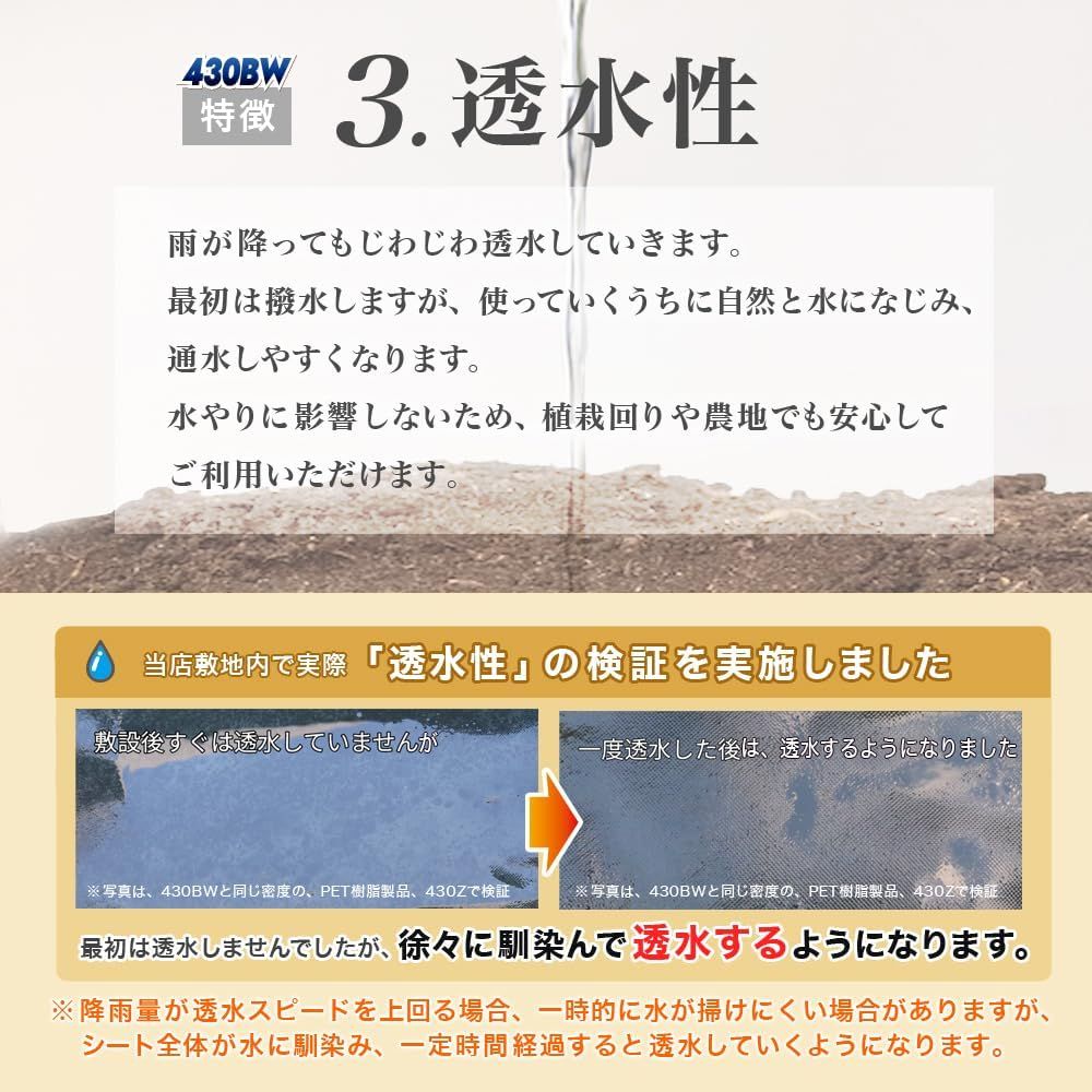 硬い材質のため曲げて梱包出来ない防草シート