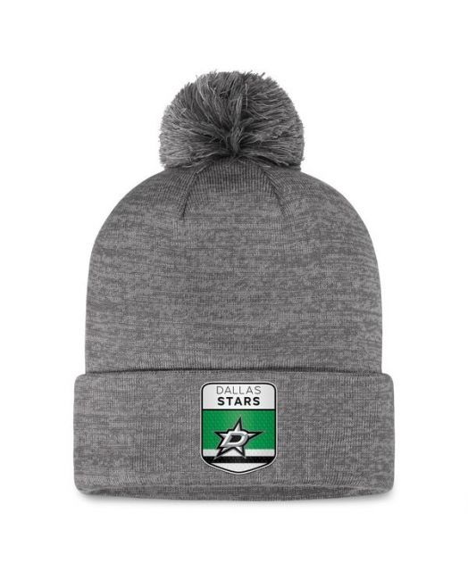 送料無料 ファナティクス メンズ 帽子 アクセサリー Men s Gray Dallas Stars Authentic Pro Home Ice Pom with Cuffed Knit Hat Gray