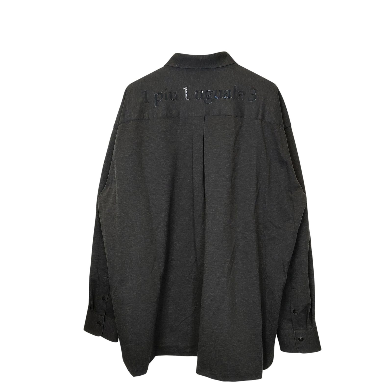 1PIU1UGUALE3 ウノピゥウノウグァーレトレ BIG SHIRTS オーバーサイズ 長袖 シャツ MRS175 CTP110 7 XXL グレー メンズ