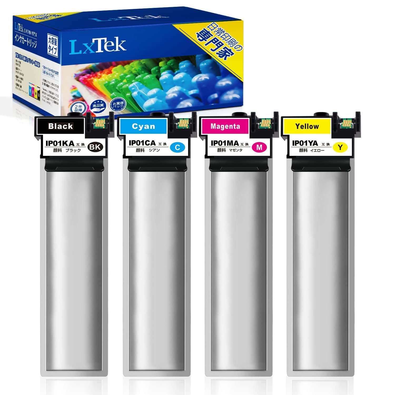 数量 LxTek IP01A 互換インクパック エプソン Epson 用 IP01A 増量4色セット IP01KA IP01CA IP01MA IP01YA 大容量|説明書付|残量表示|個包装 PX-S885 PX-M885F PX-S884 PX-M