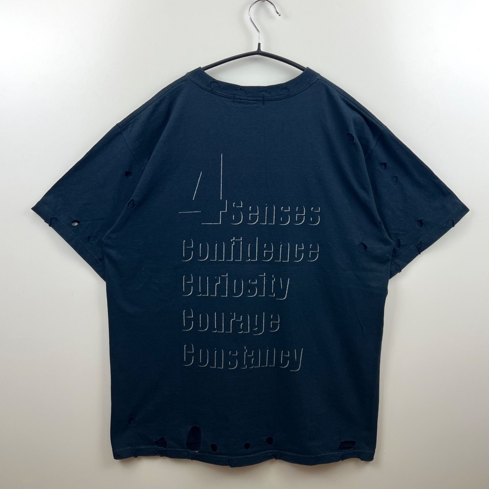 MASTERMIND JAPAN 4sense skull damaged S/S Tee M black マスター 