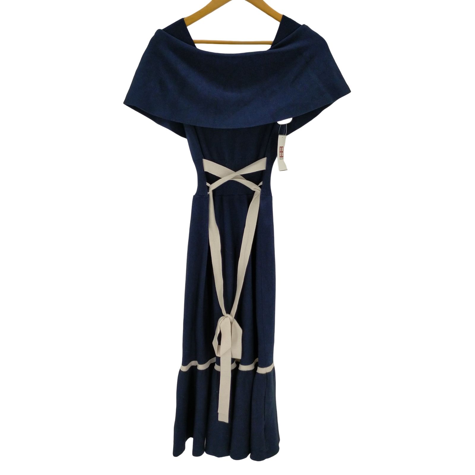 トランテアンソンドゥモード 31 Sons de mode オフショルニットワンピース レディース JPN：36