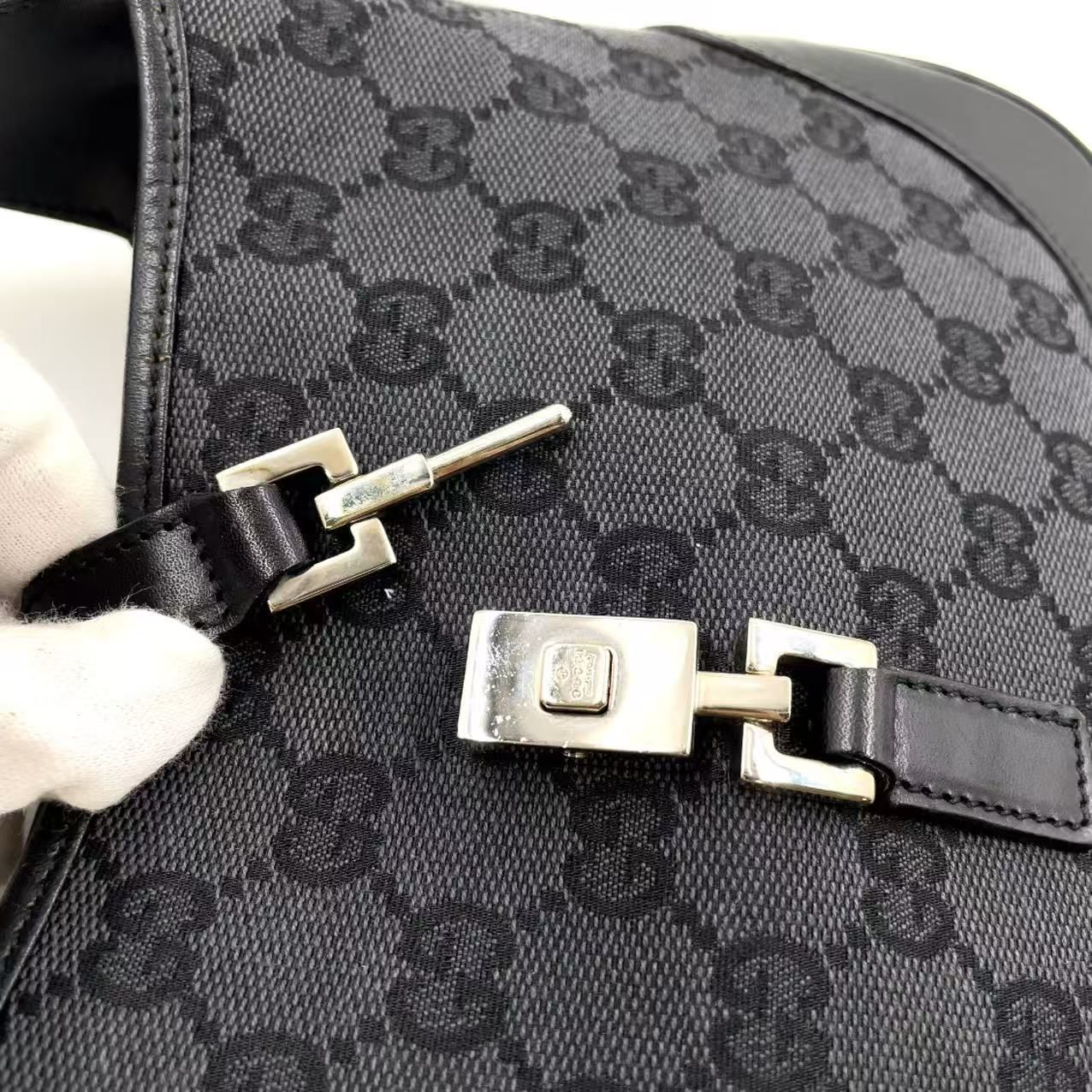 GUCCI ジャッキー キャンバス×レザー 楽天市場】【バッグ】GUCCI グッチ ジャッキー キャンバス