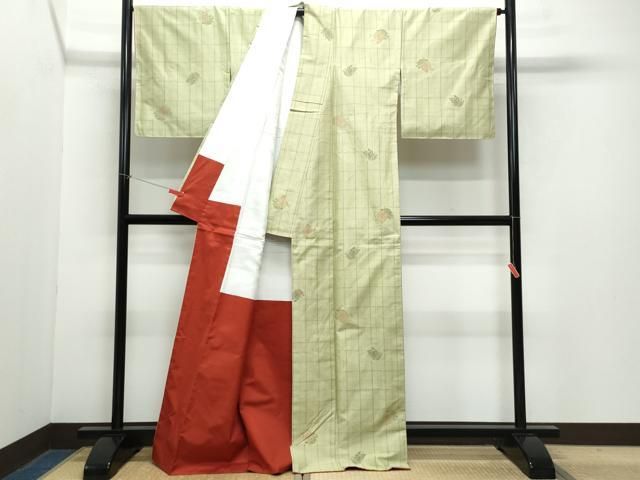 平和屋着物●上質な紬 舞蝶文 正絹 ♥ CAAZ0936vf NICORILABO_COM