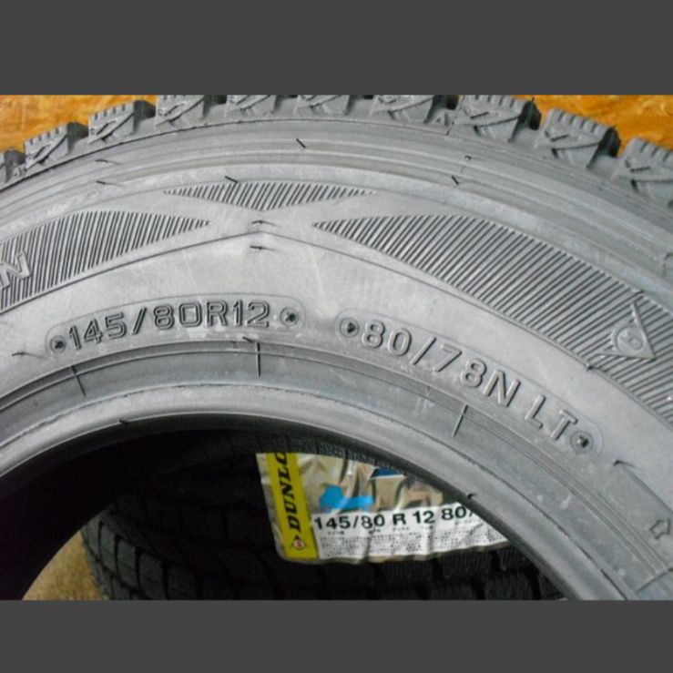 最新アイテムを多数掲載！ P-0333 本州 145 80R12 80 78N LT 4本 ダンロップ タイヤホイール館