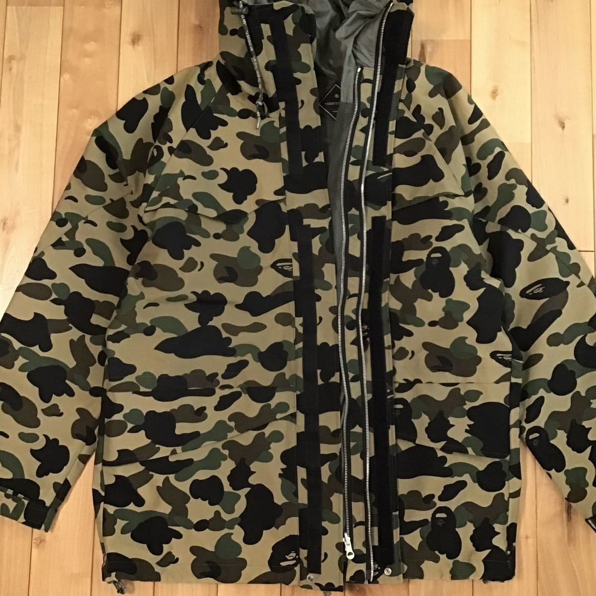 ★初期★ GORE TEX スノボジャケット Lサイズ a bathing ape BAPE snowboard jacket エイプ ベイプ  アベイシングエイプ 1st camo green