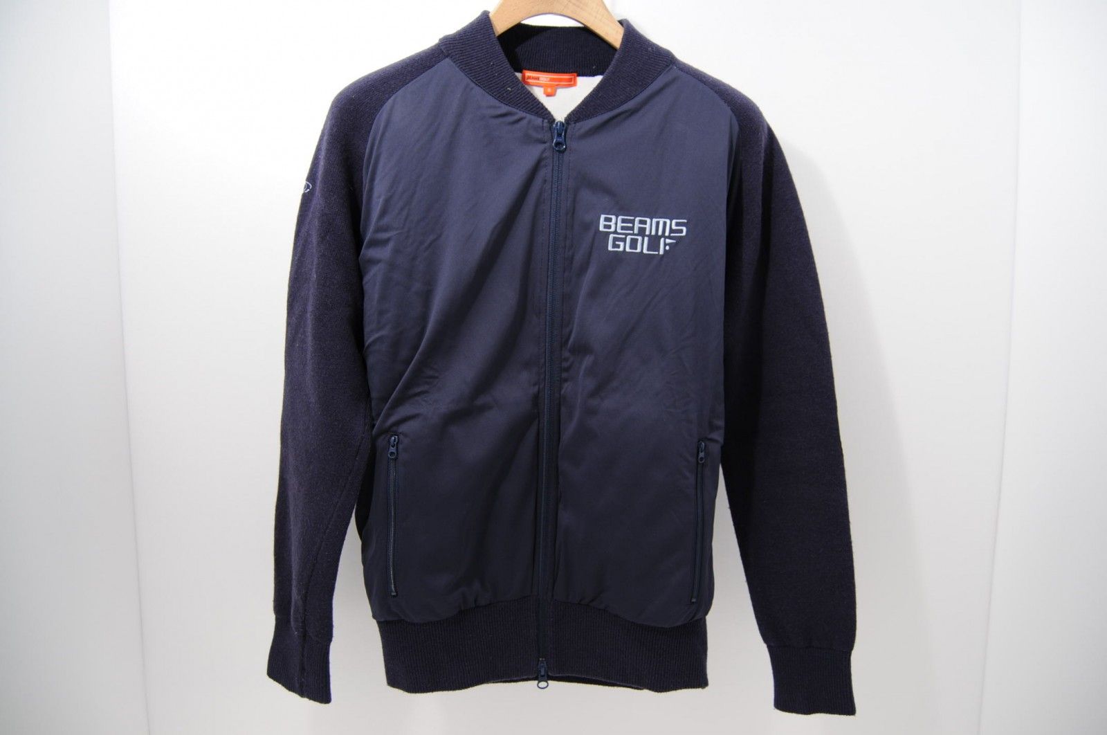中古 メンズ ビームスゴルフ BEAMSGOLF ブルゾン S 紺 ネイビー 長袖