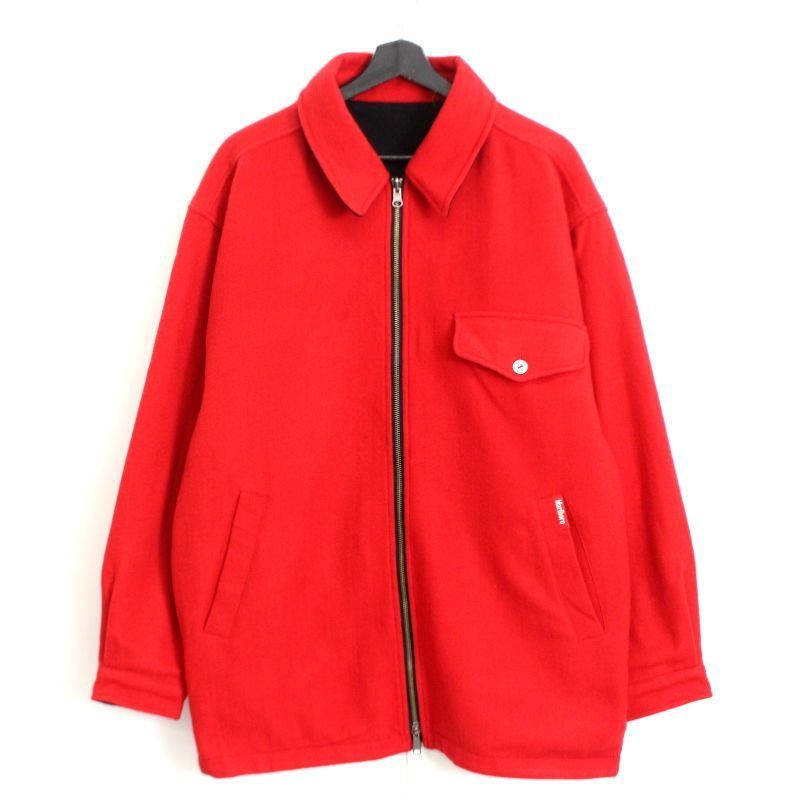 90s vintage マルボロ Marlboro 無地 フルジップ リバーシブル ウール