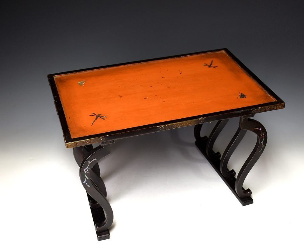 蔵A5546 古美術 螺鈿八足春日卓 古 き 江戸時代