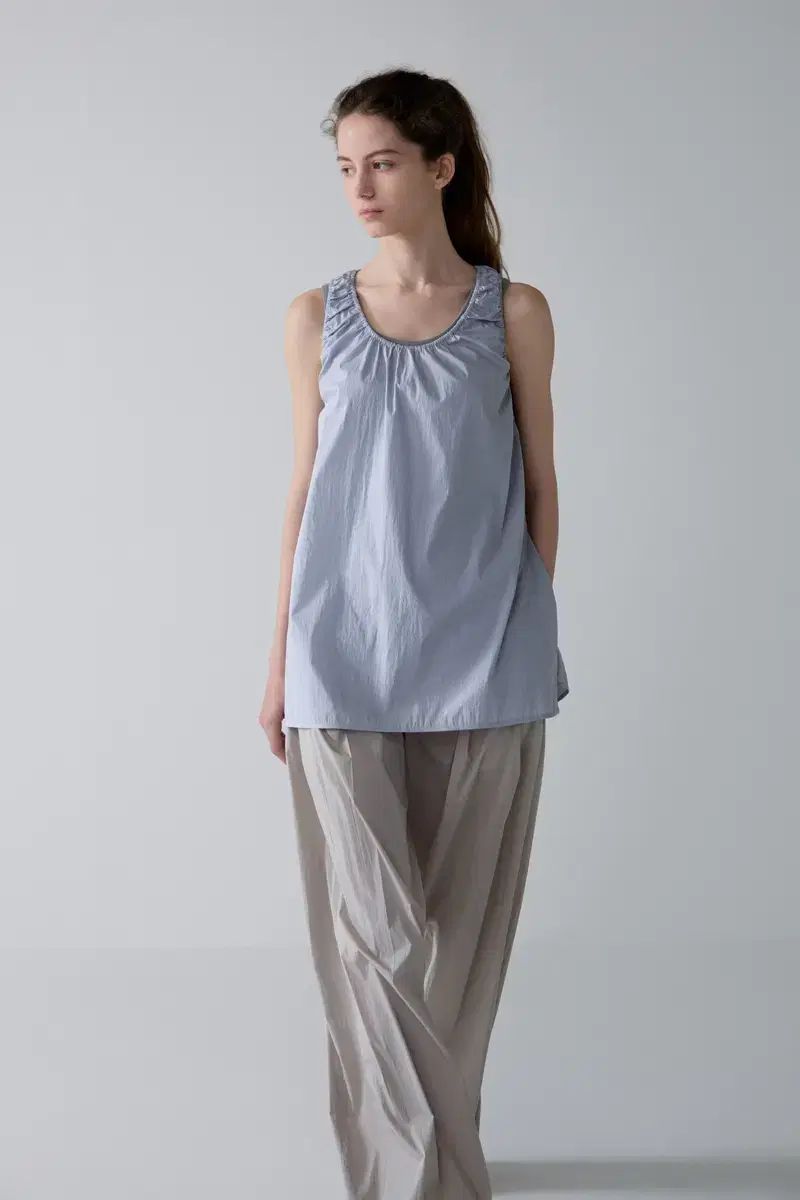  サマー ノースリーブ トップス powder blue 半袖(Tシャツ) Tシャツ カットソー