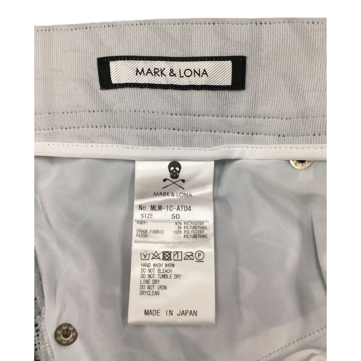 MARK&LONA - coco 中古 マークアンドロナ MARK&LONA メンズ パンツ 50(LL) 薄グレー ジャージ素材 ロゴ総柄 中古 メンズ マークアンドロナ MARK&LONA パンツ 50(LL) 薄グレー