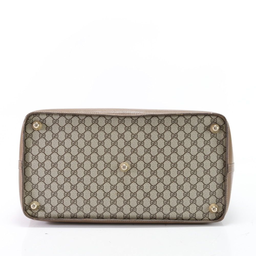 美品 オールド グッチ シェリー ライン GGスプリーム レザー ボストン