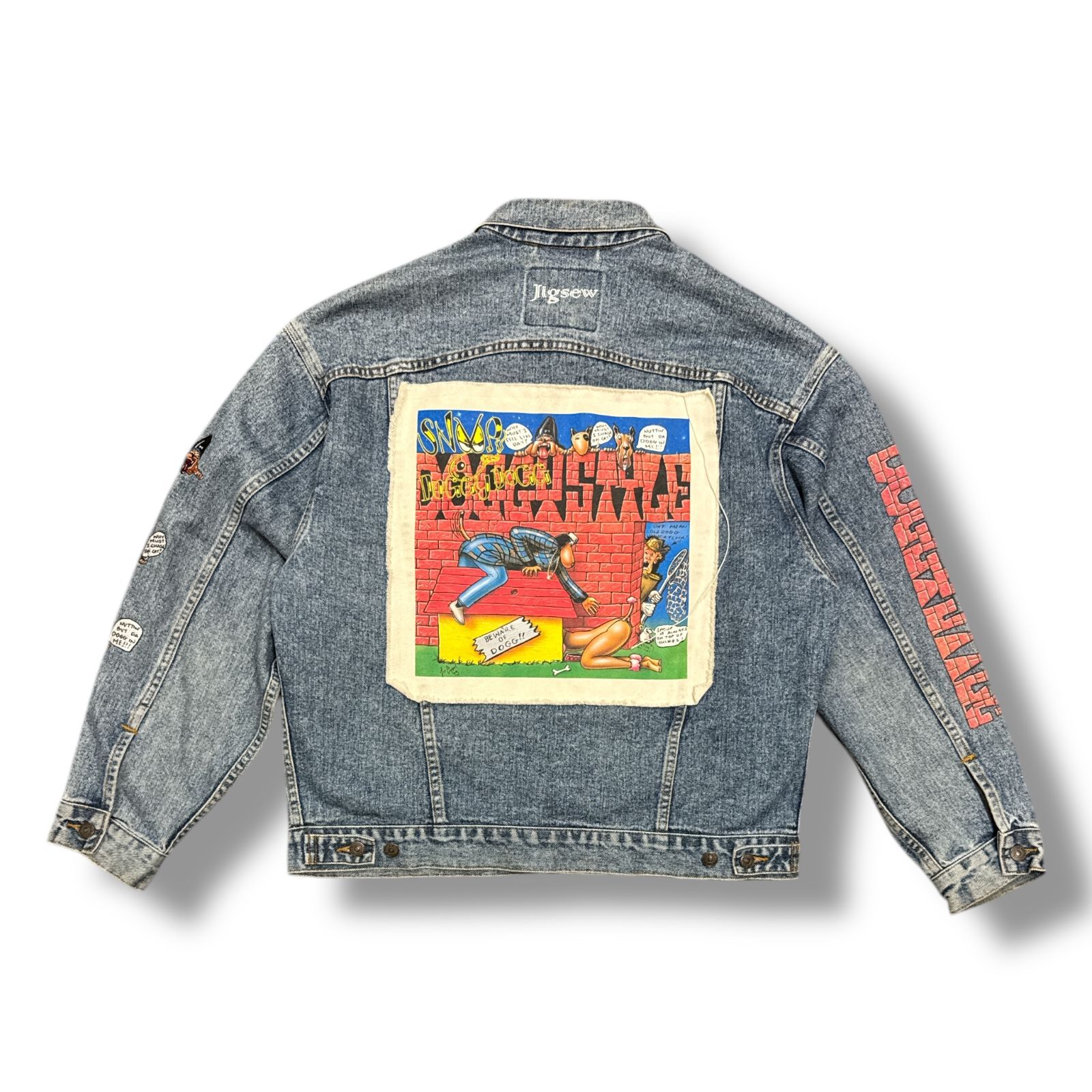DEATH ROW RECORDS × Jigsew デニムジャケット Gジャン デスロウレコード ジグソー コラボ リーバイス インディゴ XL 90078A5