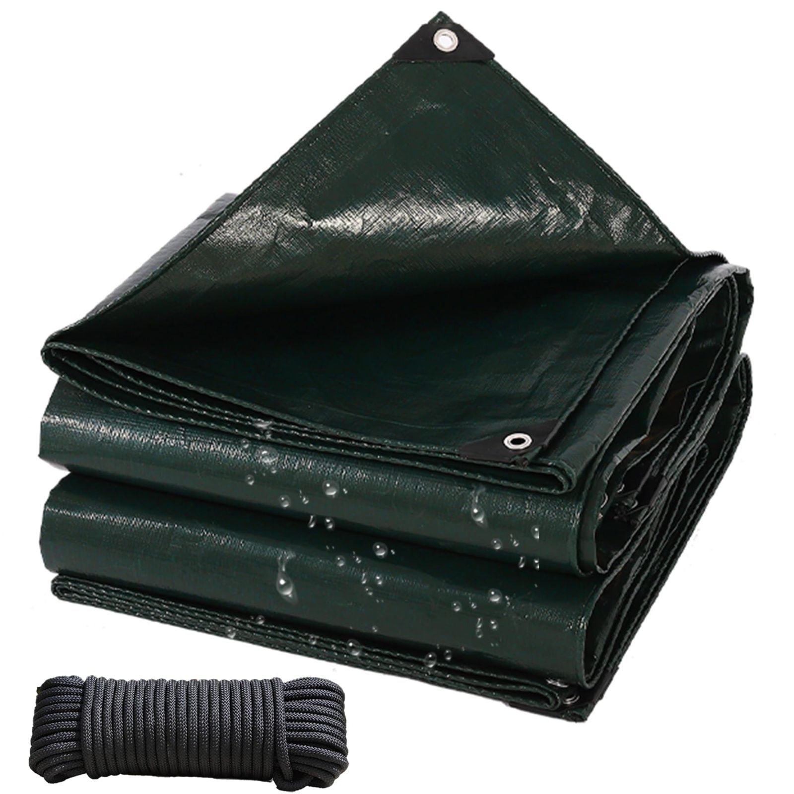 Color:ダークグリーン，3.8m*4.9m 防水シート グリーンシート #4000 厚手 防水 屋外 屋根 庭 バルコニー 防塵 防風 透湿防水シート UVシート 台風・ゲリラ豪雨対策 キャンプ 園芸 温室カバー お花見