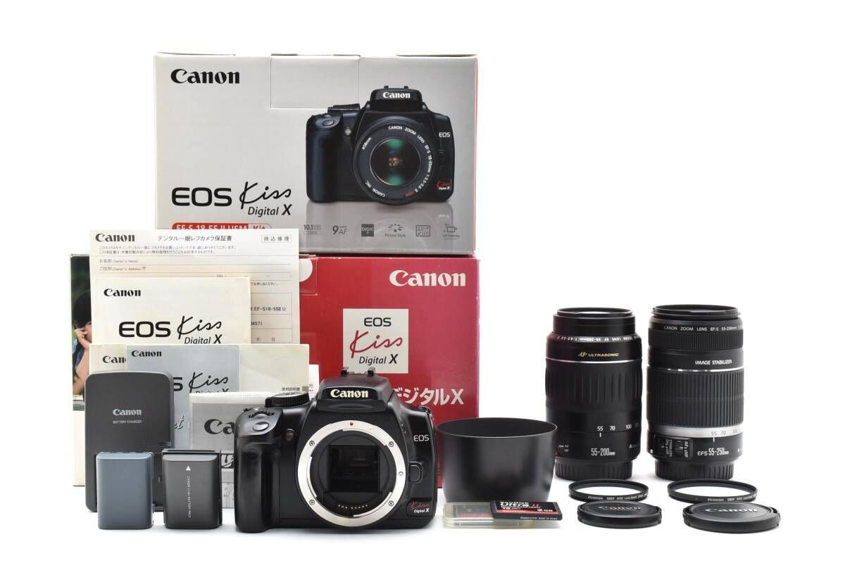 Canon EOS 55-200mmレンズセット キャノンEOS　　kissX Canon EOS 55-200mmレンズセット キャノンEOS kissX te)CANON
