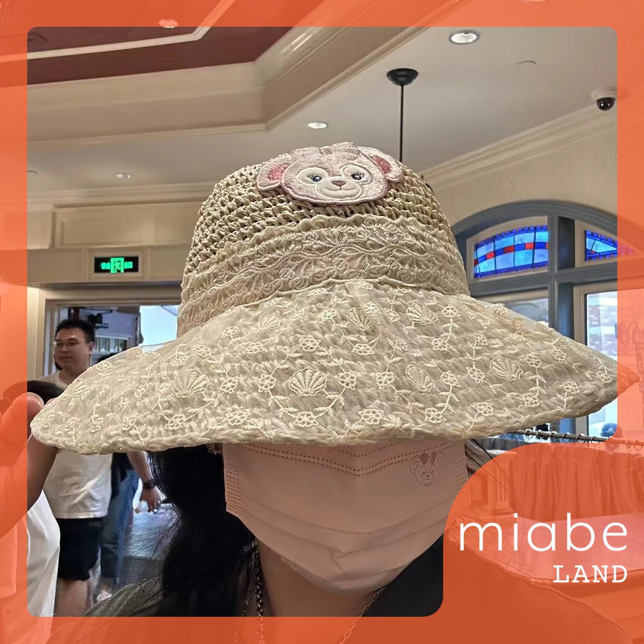 Group B｜10~15営業日国内倉庫発送｜上海ディズニー公式グッズ専門 miabe LAND｜ダッフィー＆フレンズ｜常設｜シェリーメイ｜レース　刺繍　麦わら帽子