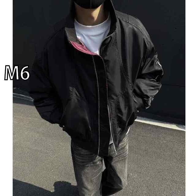 M6 春 コーデ メンズ 用 服 シンプル ファッション オシャレ 大人 かっこいい 大きいサイズ ストリート 紳士服 アメリカン フライト ジャケット 綿入り クリーン フィット スタンドカラー
