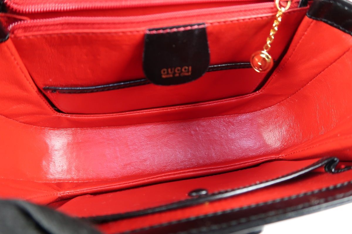 美品！グッチ 2way ショルダーバッグ　ハンドバッグ　バンブー 超美品】GUCCI グッチ バンブー 2WAYショルダー ターンロック