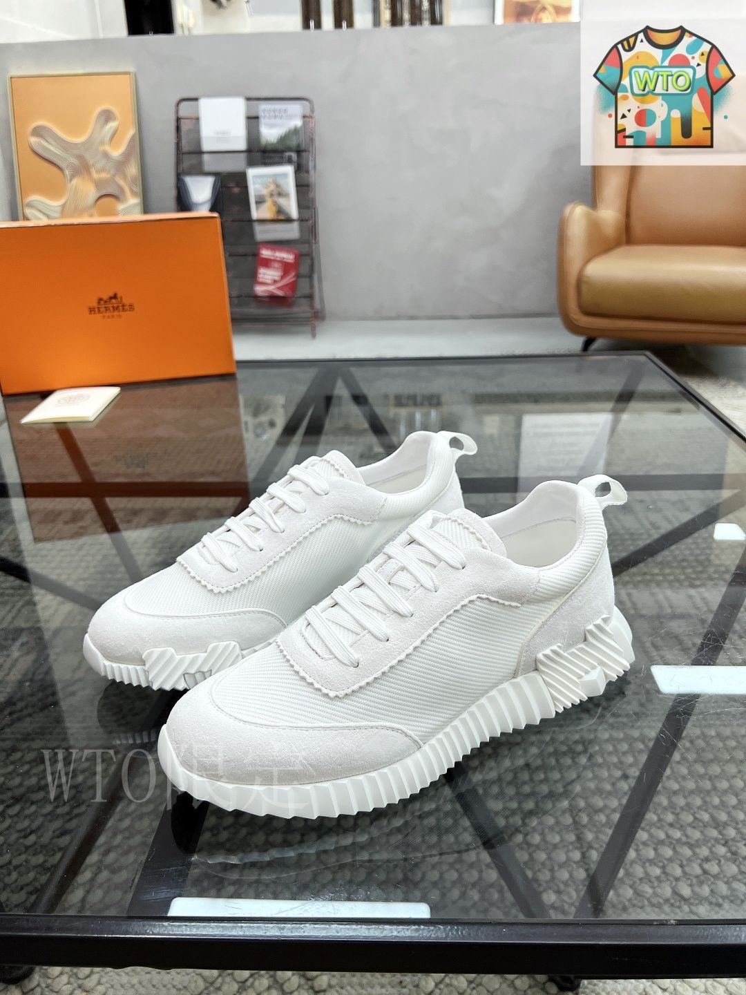 足元に軽快なリズムを刻む一足【HERMES】Bouncing スニーカー HERMES】超軽量 スポーティー cool☆Bouncingスニーカー men's