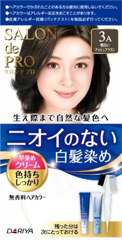 大人気商品  サロンドプロ 無香料ヘアカラー 早染めクリーム（白髪用）３Ａ＜明るいアッシュブラウン＞ 【 ダリヤ 】Ｓ 無香料ヘアカラー早染めクリーム ３Ａ×36点セット tt 