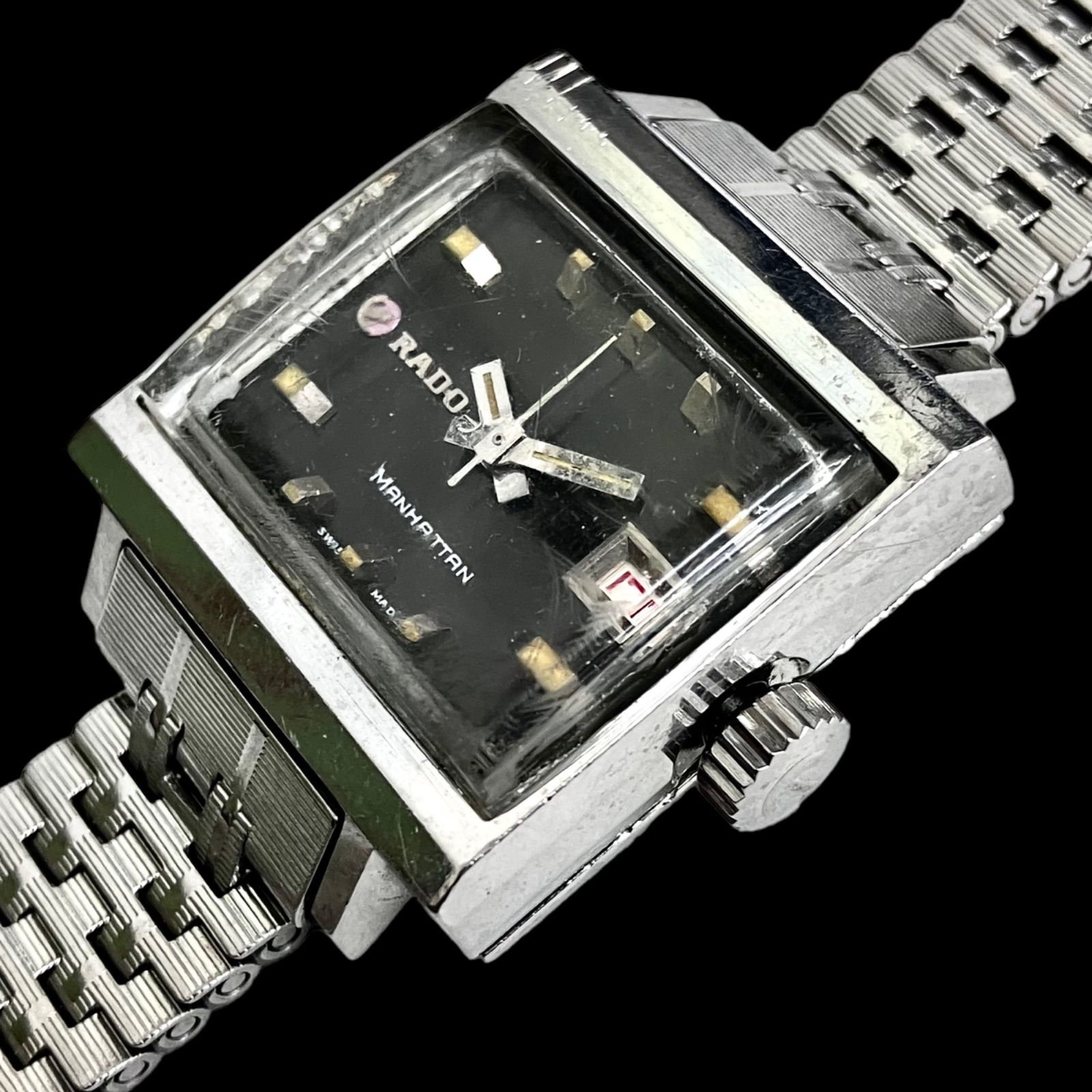 【購入卸値】RADO ラドー マンハッタン スクエア AT 自動巻き メンズ 腕時計 88 時計
