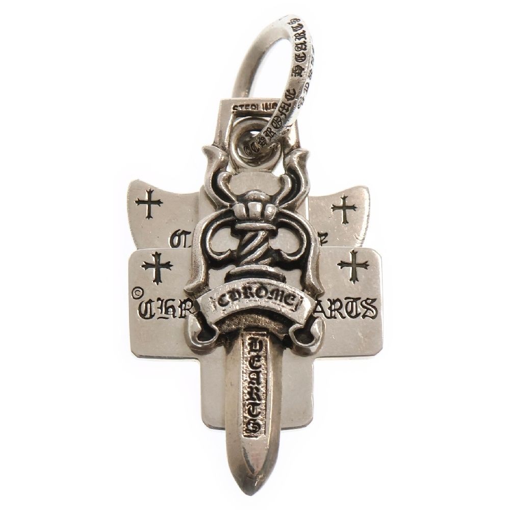CHROME HEARTS クロムハーツ 3TRINKETS withOring スリートリンケッツ シルバーネックレストップ