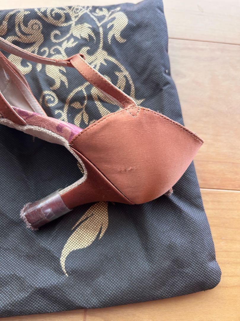 社交ダンスシューズ ローズゴールド24㎝2Eヒール高さ5㎝ 楽天市場