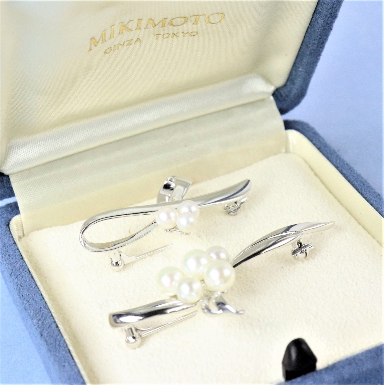 美品 MIKIMOTO ミキモト ブローチ 2点まとめ シルバー パール