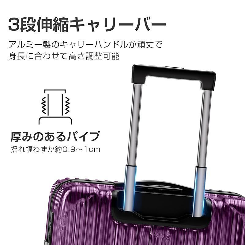 無印良品 キャリーケース スーツケース 88L ネイビー 鍵2本 ロック