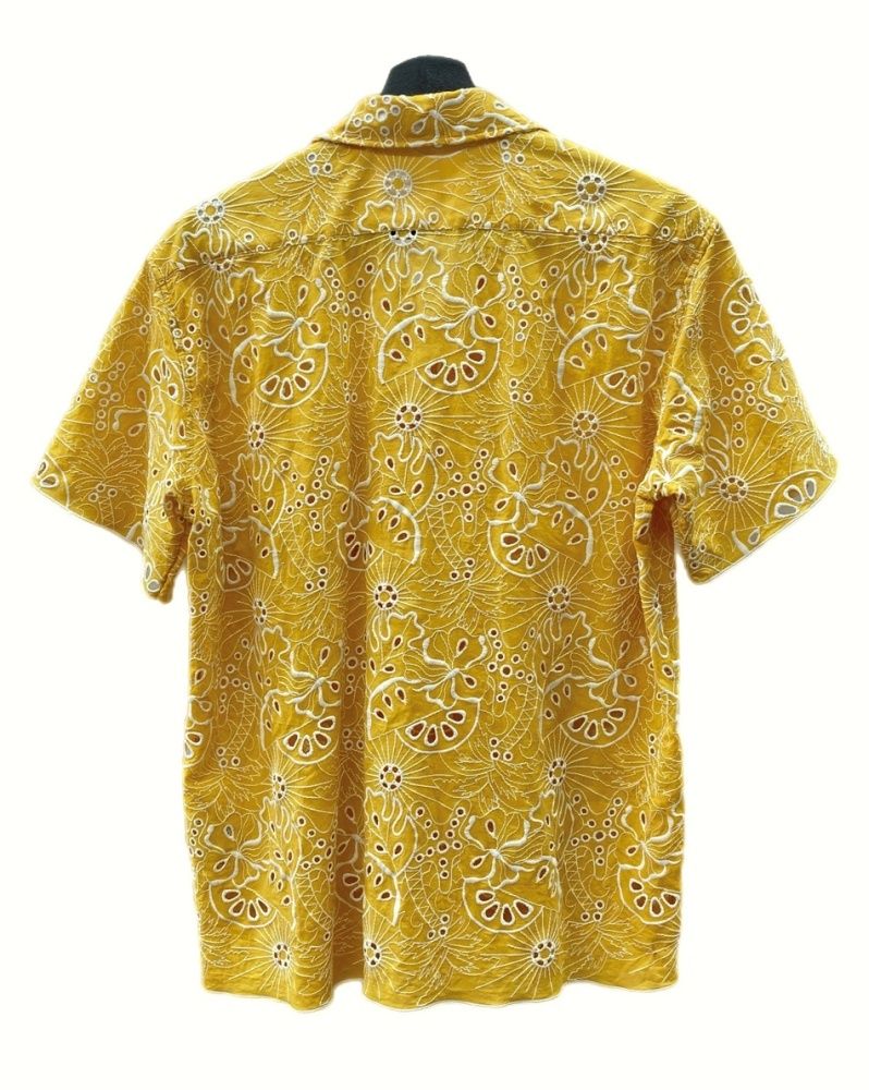 トーガ TOGA VIRILIS 23SS COTTON EMBROIDERY S/S SHIRT エンブロイ 
