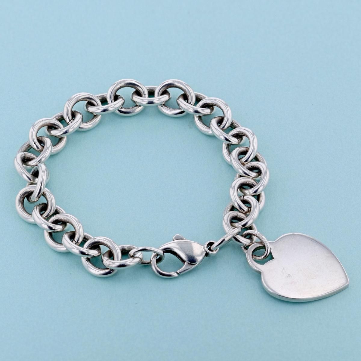 中古】 Tiffany&Co. （ティファニー） ﾘﾀｰﾝﾄｩﾊｰﾄﾀｸﾞﾁｬｰﾑ ﾌﾞﾚｽﾚｯﾄ 