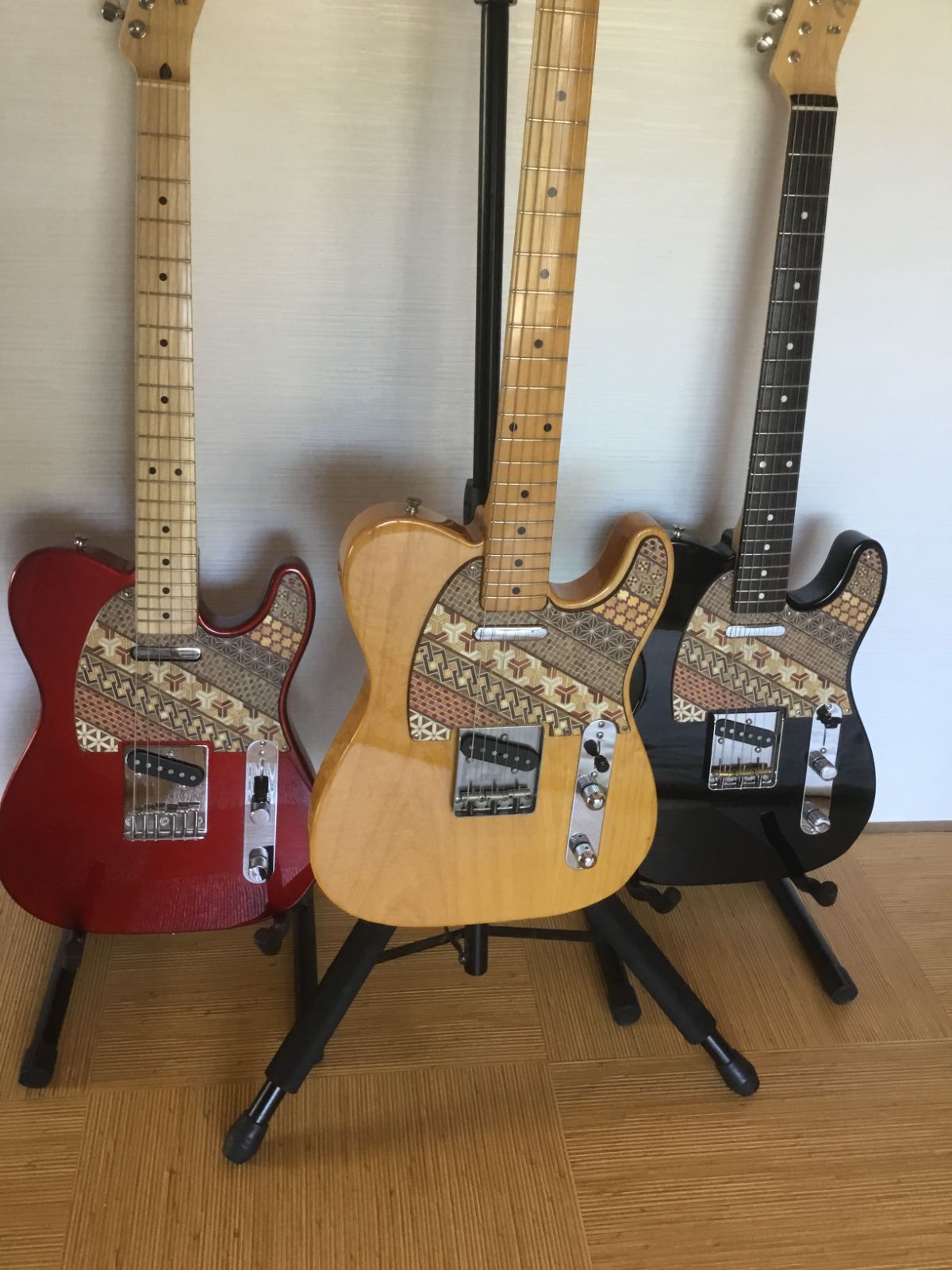 箱根寄木細工 Fender Japan テレキャスター用ピックガード 小寄木柄