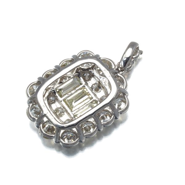ダイヤ ダイヤモンド 2.00ct 2種カット ペンダントトップ Pt900