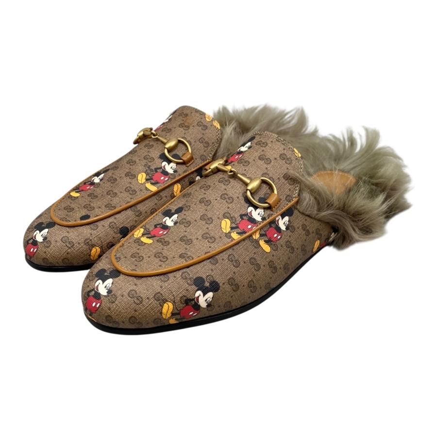 GUCCI×ディズニーコラボ　ミッキー　サンダル　ファー　スリッパ　ボア　コラボ GUCCI×ディズニーコラボ ミッキー サンダル ファー スリッパ