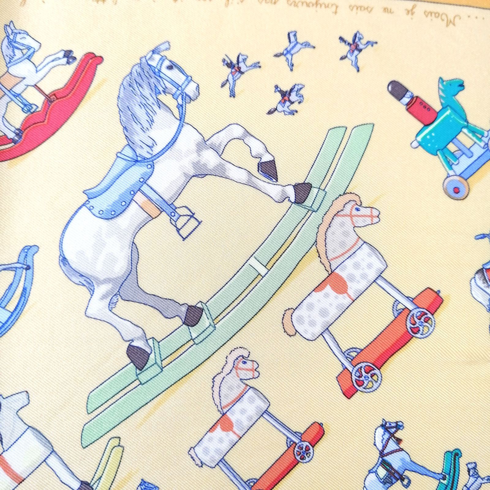 美品 エルメス シルクスカーフ ガヴロッシュ お馬の話をして ホース 木馬 馬 美品 エルメス HERMES カレ45 スカーフ ガヴロッシュ お馬の話を