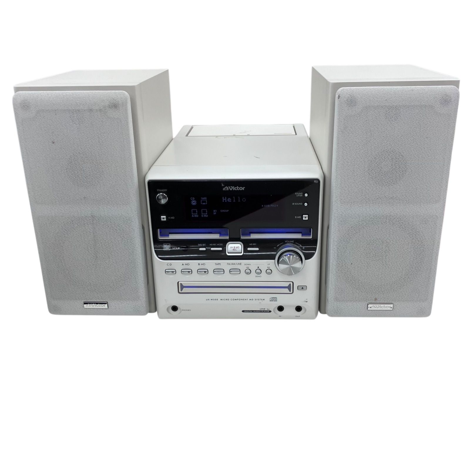 186001 現状品 Victor CD/ダブルMDコンポ UX-W500-W - メルカリ