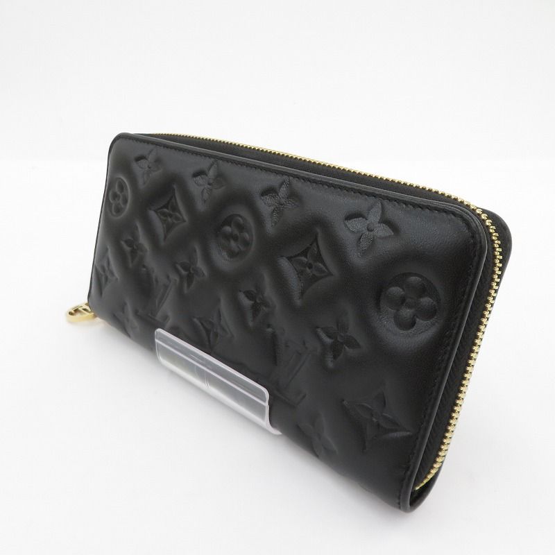瀬戸大橋店 LOUIS VUITTON ルイ ヴィトン 長財布 モノグラム ジッピー ウォレット ラムレザー M81510 ブラック 125