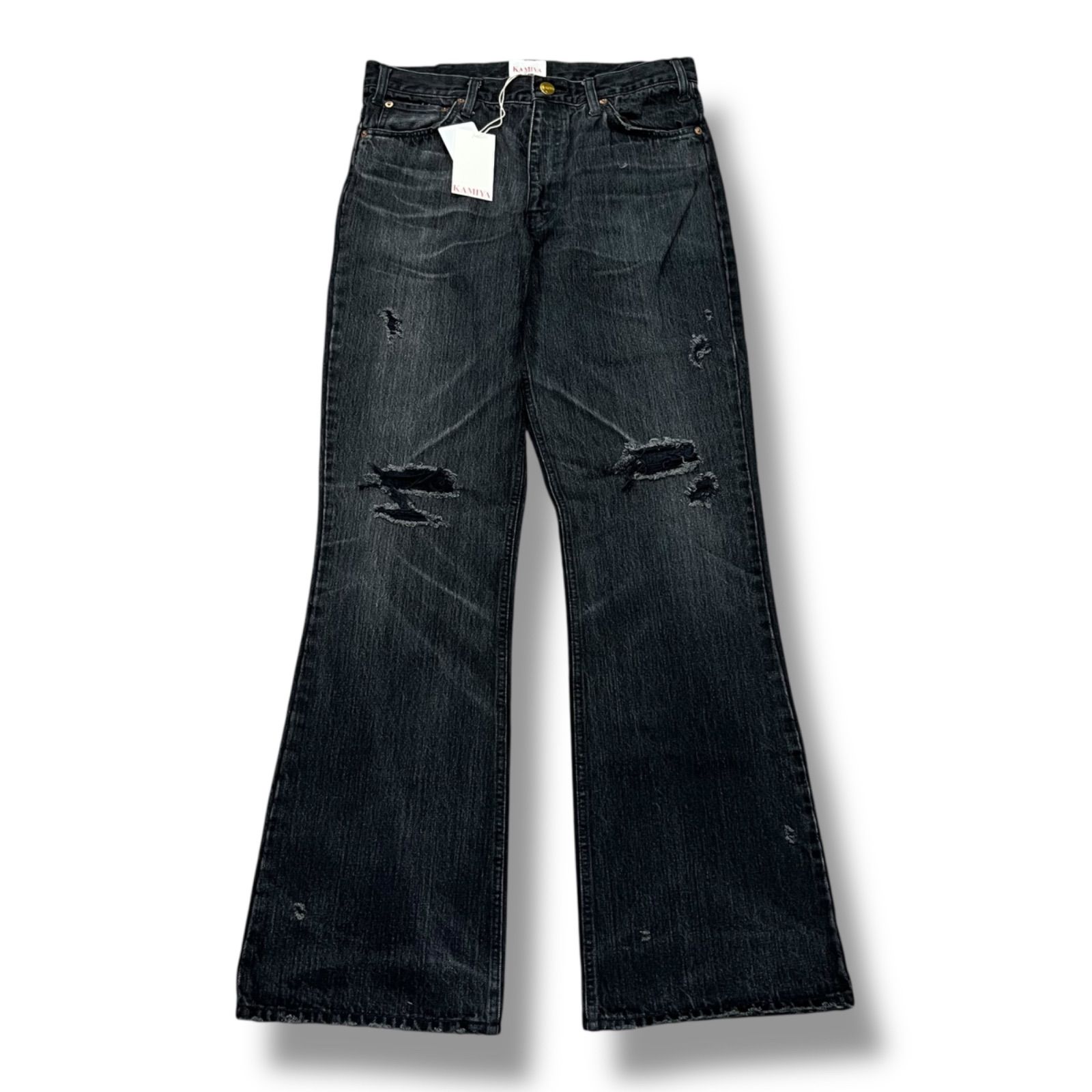 参考上代69300円 未使用品 KAMIYA 25SS DENIM FLARE PANTS