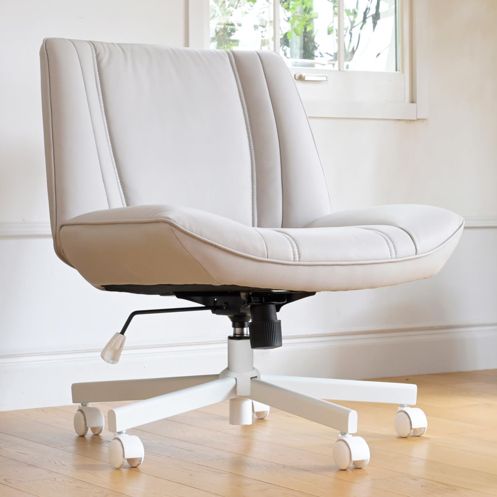 ゲーミングチェア 座面広い キャスター付き オフィスチェア 椅子 デスクチェア いす 室内 幅68.5×奥行71.5×高さ77.5-83.5cm ゆったり 一人掛け 組立品 ソファ グレージュ あぐらチェア チェア WSC-81P NGG 山善