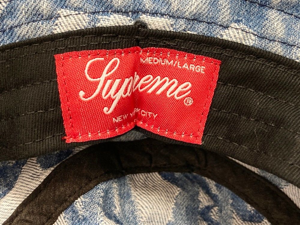 シュプリーム SUPREME Fat Tip Jacquard Denim Crusher Blue ファット