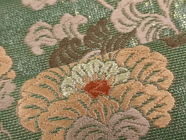 平和屋着物○六通柄袋帯 唐織 牡丹唐草文 金銀糸 正絹 逸品 DAAT0457ob