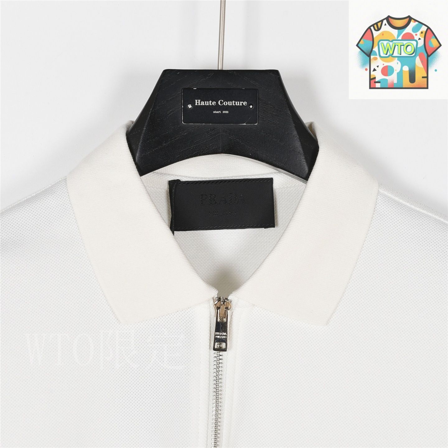 PRADA ホワイト ポロシャツ ポケット付き 美品 PRADA プラダ ホワイト