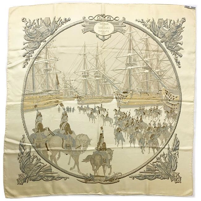 HERMESエルメス シルクスカーフ 大判 海 船 SHIP HERMESエルメス シルクスカーフ 大判 海 船 SHIP