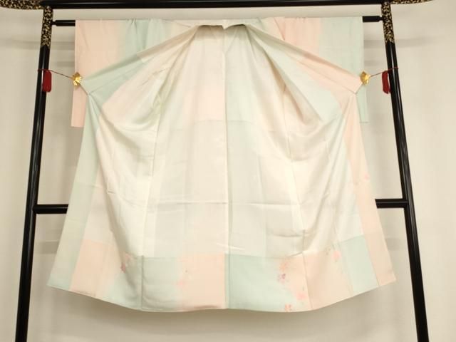 平和屋着物□長襦袢 無双仕立て 紗綾形草花地紋 正絹 逸品