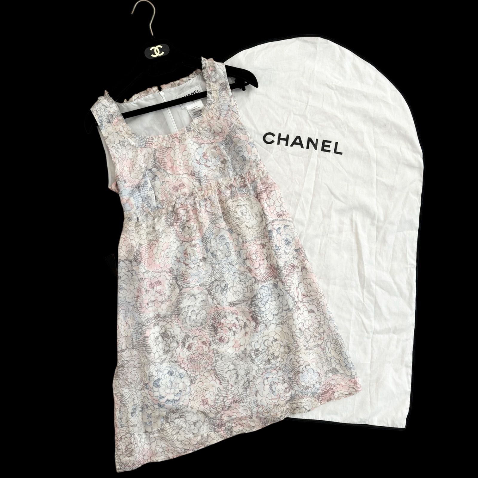 未使用品！】CHANEL シャネル フローラル ワンピース ノースリーブ 