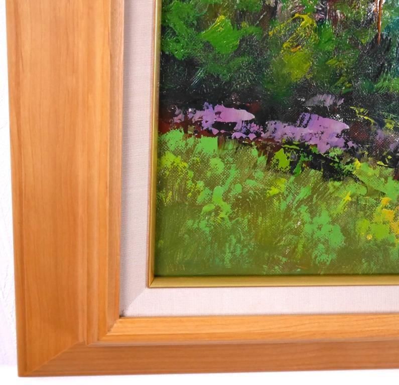 青木康元『上高地』◇油彩8号◇直筆サイン有◇実力作家！創造美術会