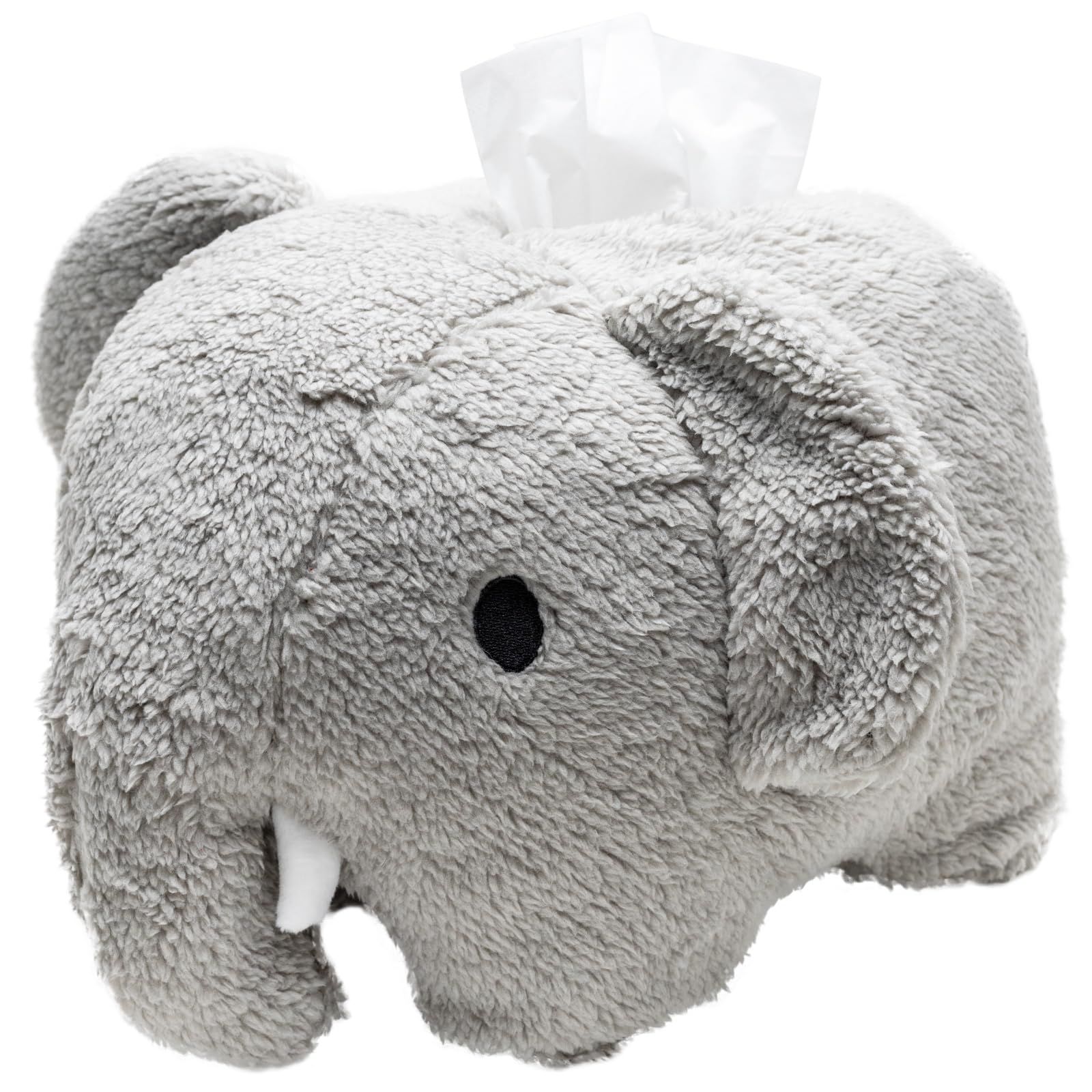 ツジセル(Tsujiseru) ティッシュケース ディック・ブルーナ もこもこ ぬいぐるみティッシュカバー ぞう グレー 6925-223