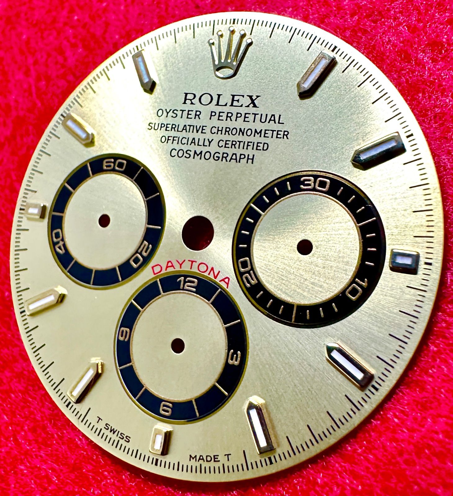 美品 純正パーツ ROLEX デイトナ コスモグラフ 金黒目ダイヤル 16523