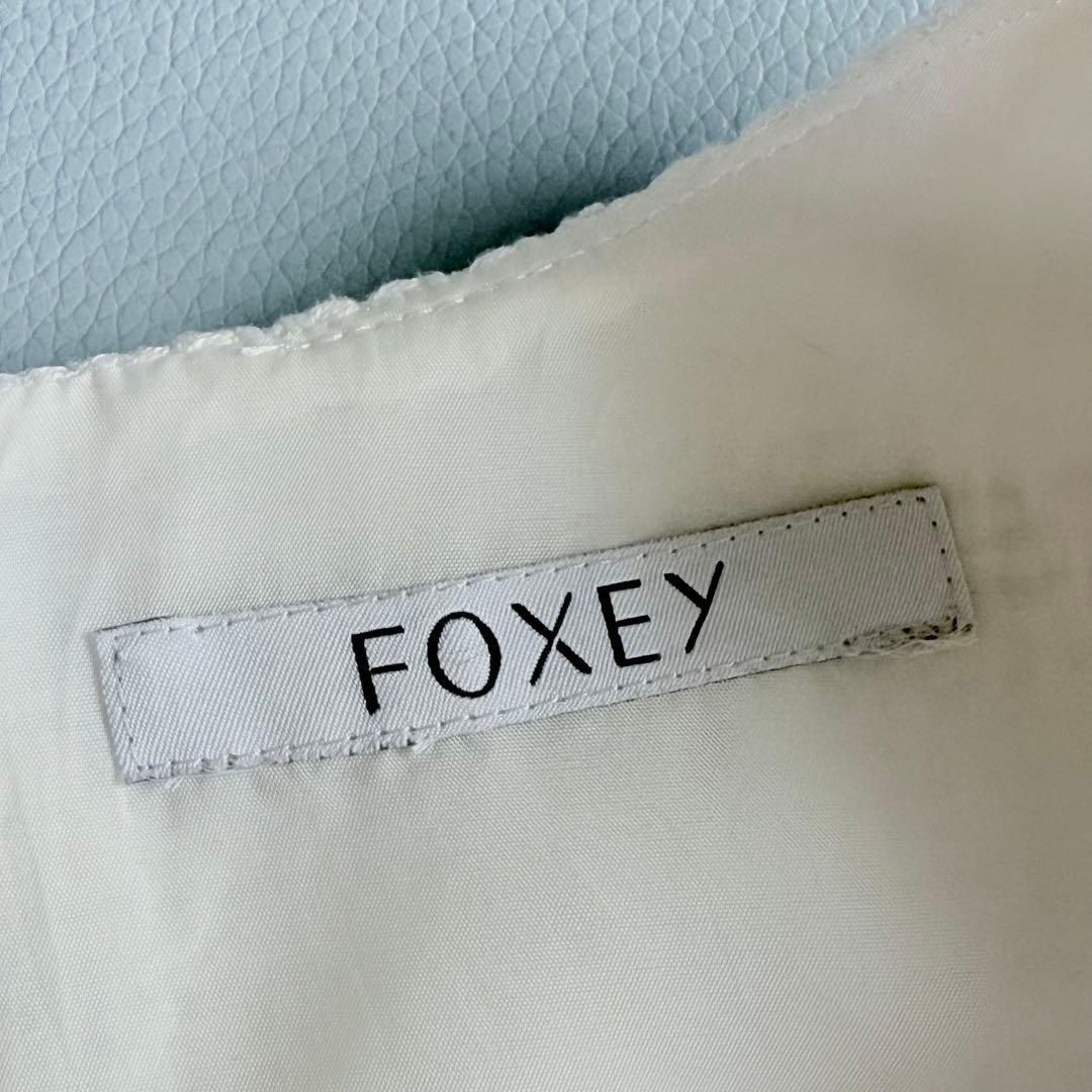 フォクシー ツイード フリンジ ワンピース 38 半袖 NICORILABO_COM