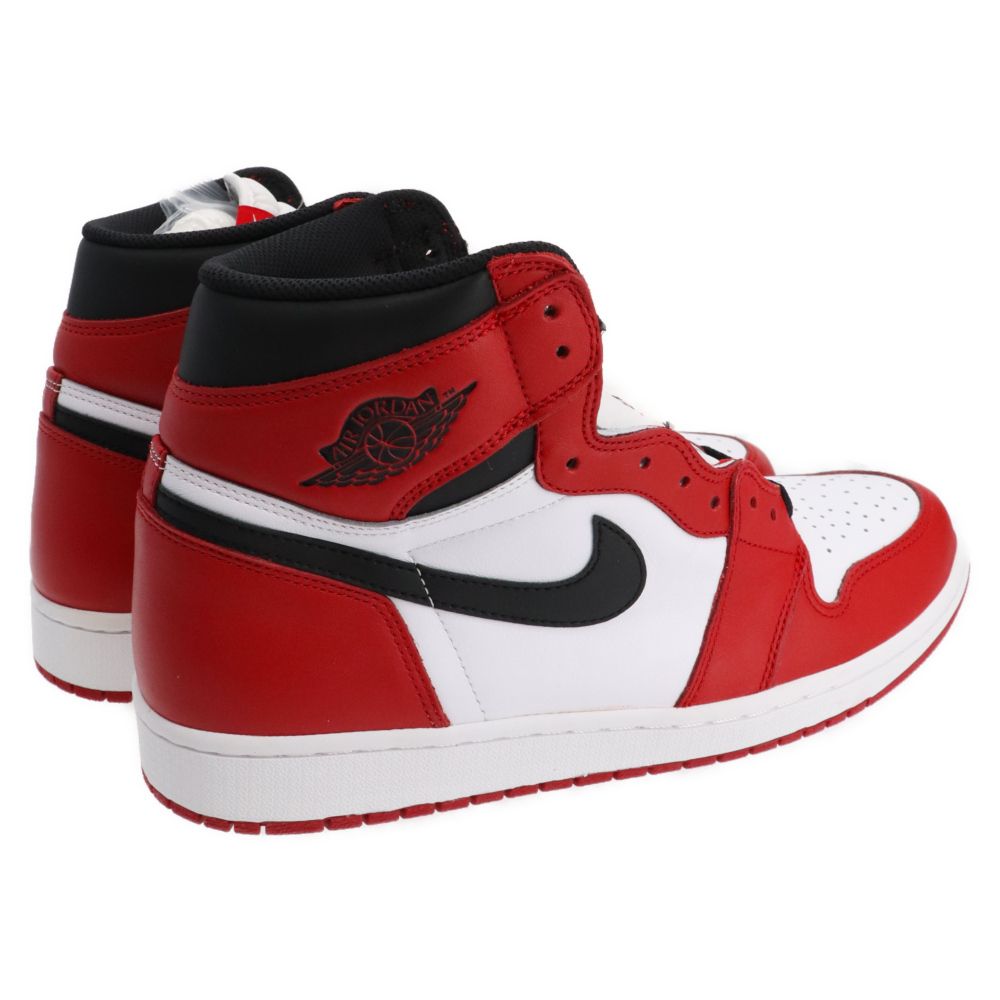 NIKE (ナイキ) 2015年 AIR JORDAN 1 RETRO HIGH OG CHICAGO 555088-101 エアジョーダン1ハイカットスニーカー シカゴ US12/30cm ホワイト/レッド